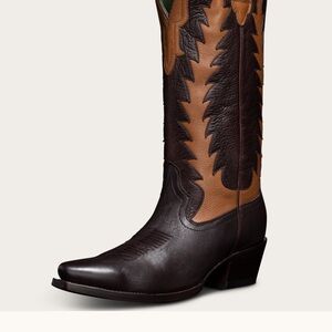 Tecovas Dark Brown and Tan Western Boots